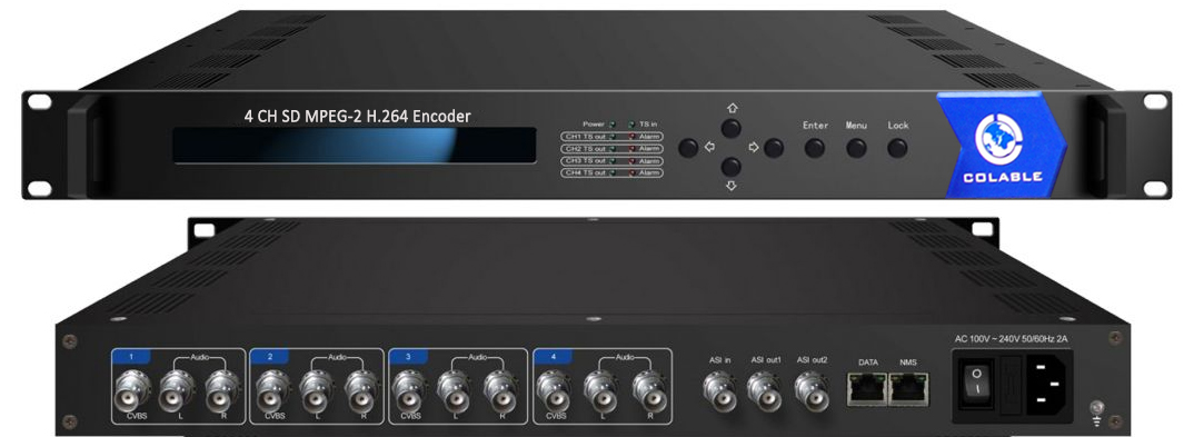 COL5141E 4 CH Mpeg2 H.264 SD Encoder