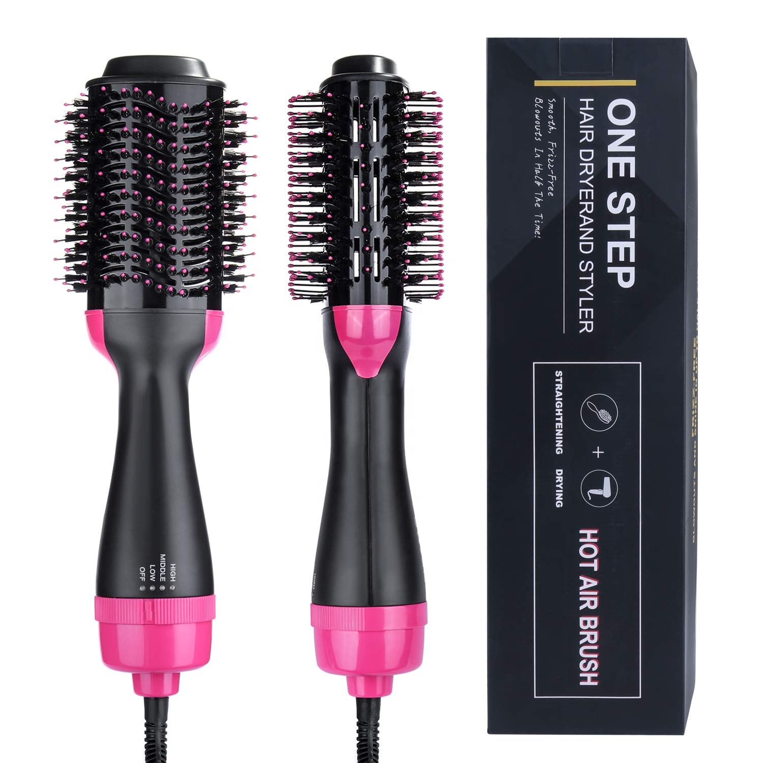 Hot Selling Professional Ionic Hair Brush One Step Hair Dryer Hair Straightener Brush