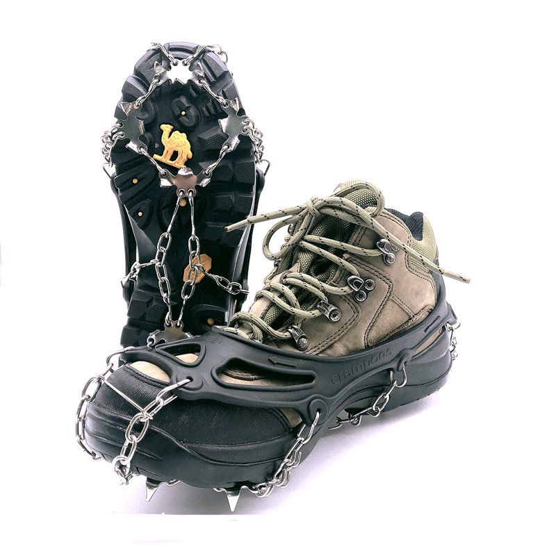 Ice cleats grips for hiking shoes and boots outdoor climbing and walking snow ice shoe crampons