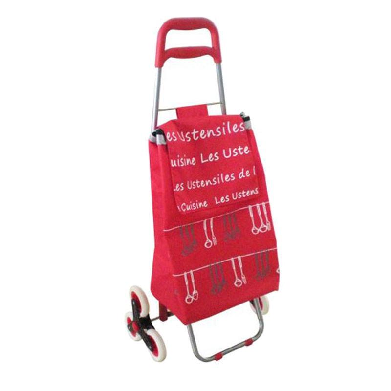Amazon Hot Selling 3 Wheels Women Shopping Trolley Foldable Cart for Stairs Climbing