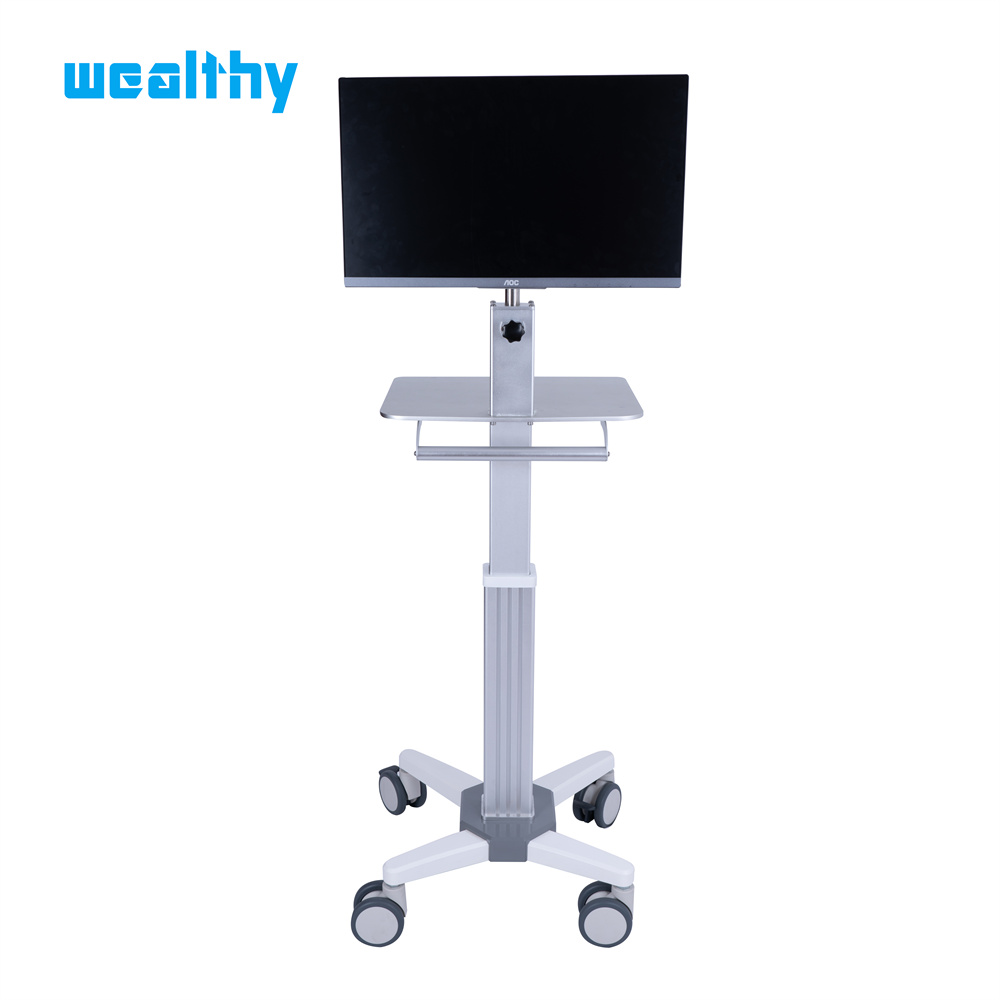 VI China factory computer workstation with mouse tray telemedicine cart medical trolley cart