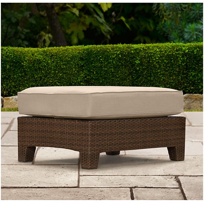 cheap outdoor rattan garden ottoman