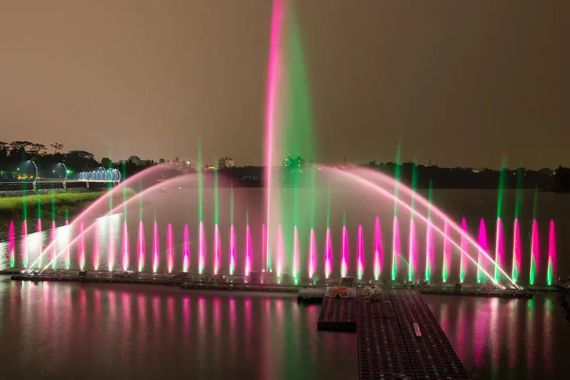 Outdoor Fountains With Music 100M Large Outdoor Floating Music Dancing Digital Swing Water Fountain With Light Show