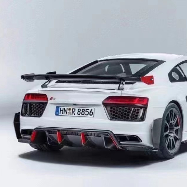 Высококачественные задние плавники из углеродного волокна для Audi R8 TT A4 A6 A7 A8 RS, универсальный большой задний спойлер