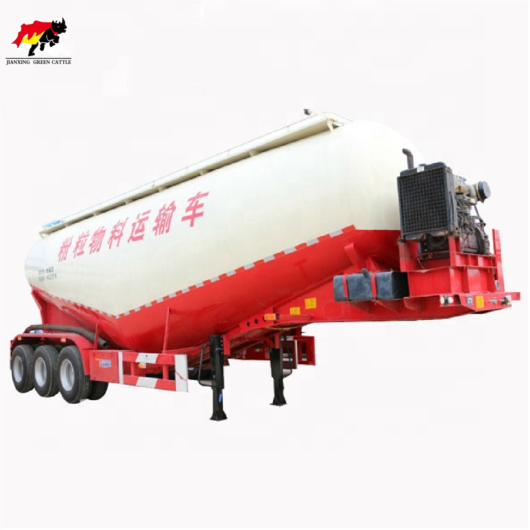 3 Axle Dry Bulk Cement Powder Tank Semi Truck Trailer For Sale