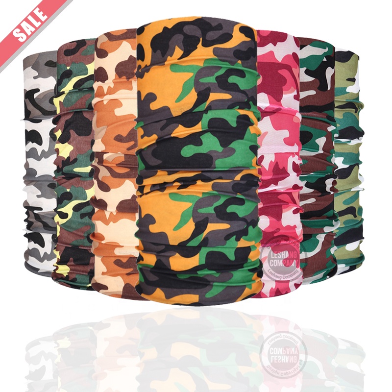 Готов к отправке армейский Военный камуфляж 100% полиэстер Durag шейный трость трубчатый шарф банданы буффы головной убор