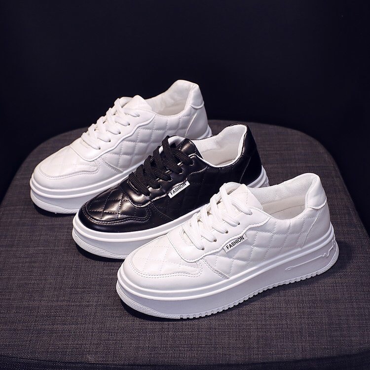 2023 New Styles Women Chunky Shoes Platform Fashion Diamond Shaped Leather Upper Trendy Woman casual shoes