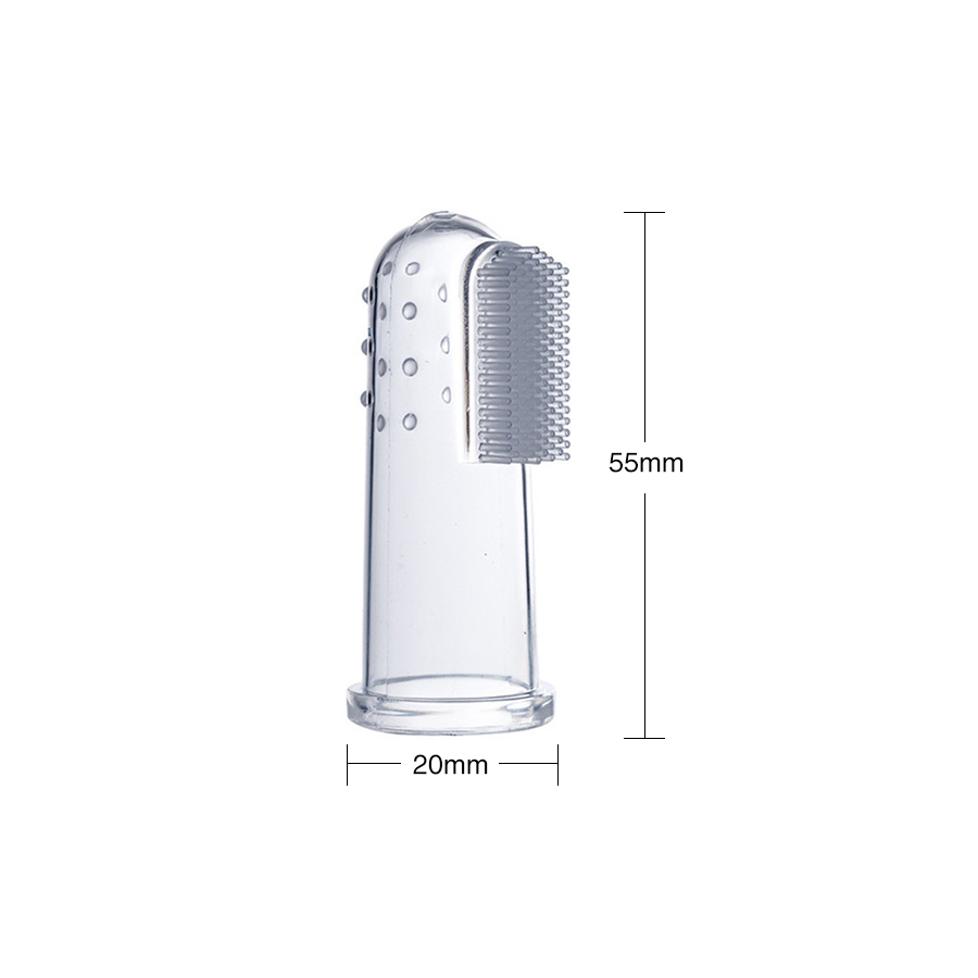 Amazon Hot Selling Food Grade Soft Silicone Tooth Brush 100% Safety Baby Finger Toothbrush