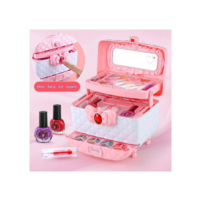 YM-W050 Makeup Kit For Kids Playing small girls cosmetic box sets Toys washable palette children gift