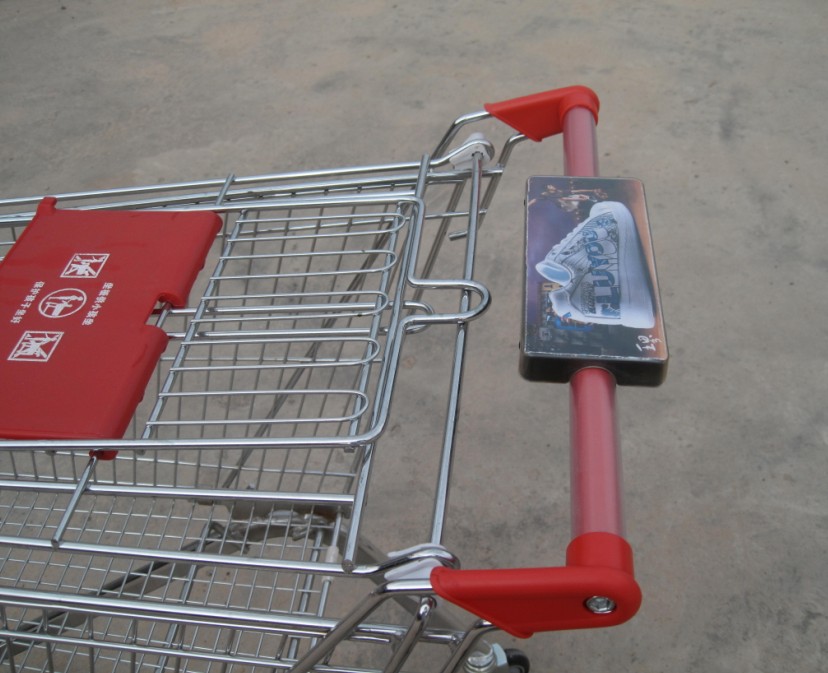 MOQ 100 PCS NEW Small Size Shopping Trolley Cart Handle Advertising Display Boards  Supermarket Cart Handle Display