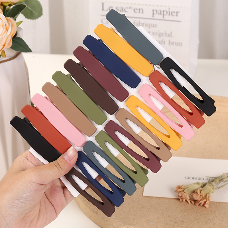 ins wind frosted hairpin duckbill clip word clip out accessories simple Japanese and Korean style simple hairpin headdress