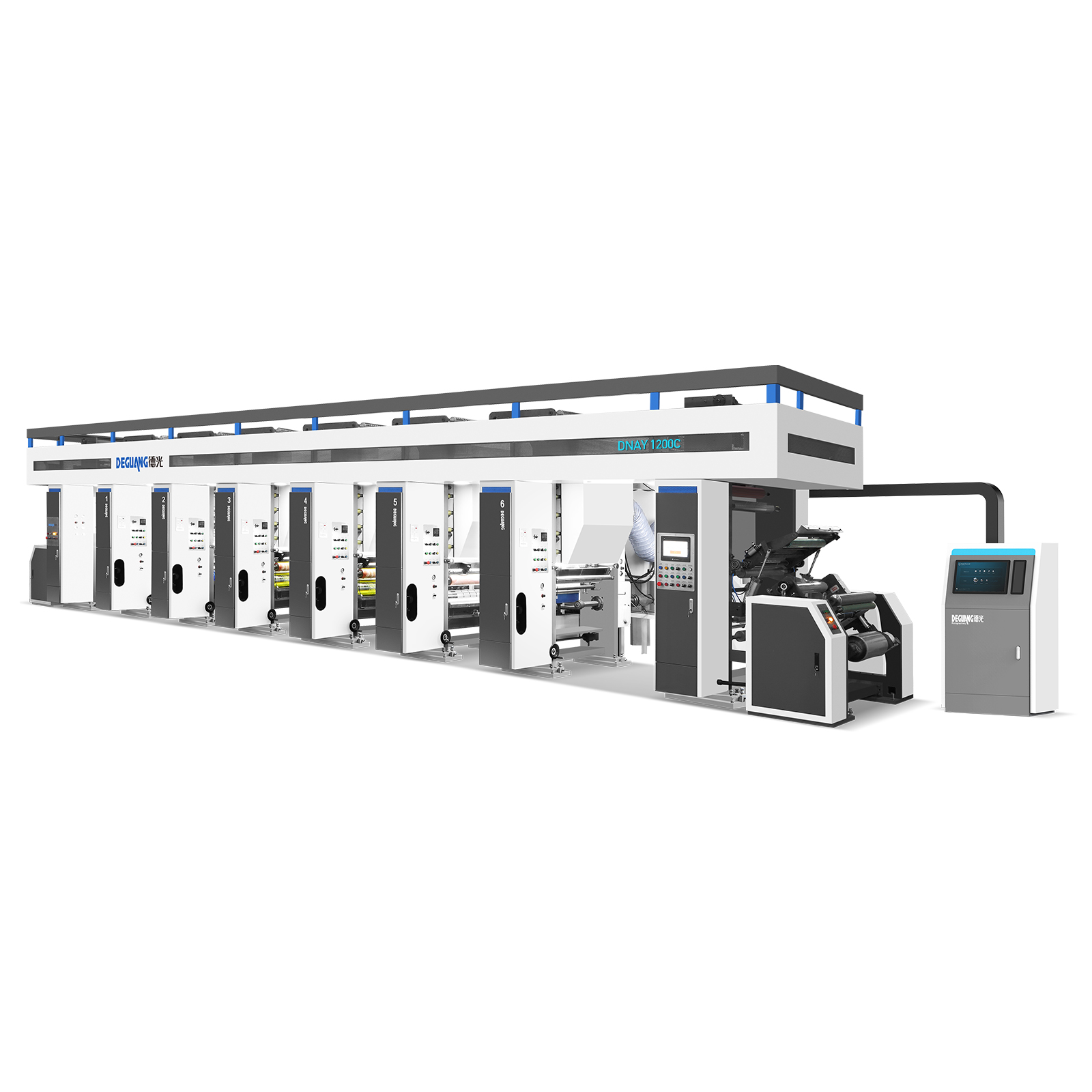 Top 1-8 color rotogravure printing machine computerized register rotogravure printing machine