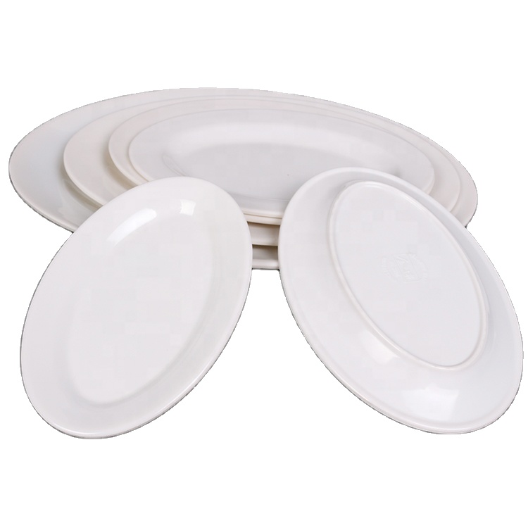 Melamine cheap restaurant seafood oval dish set