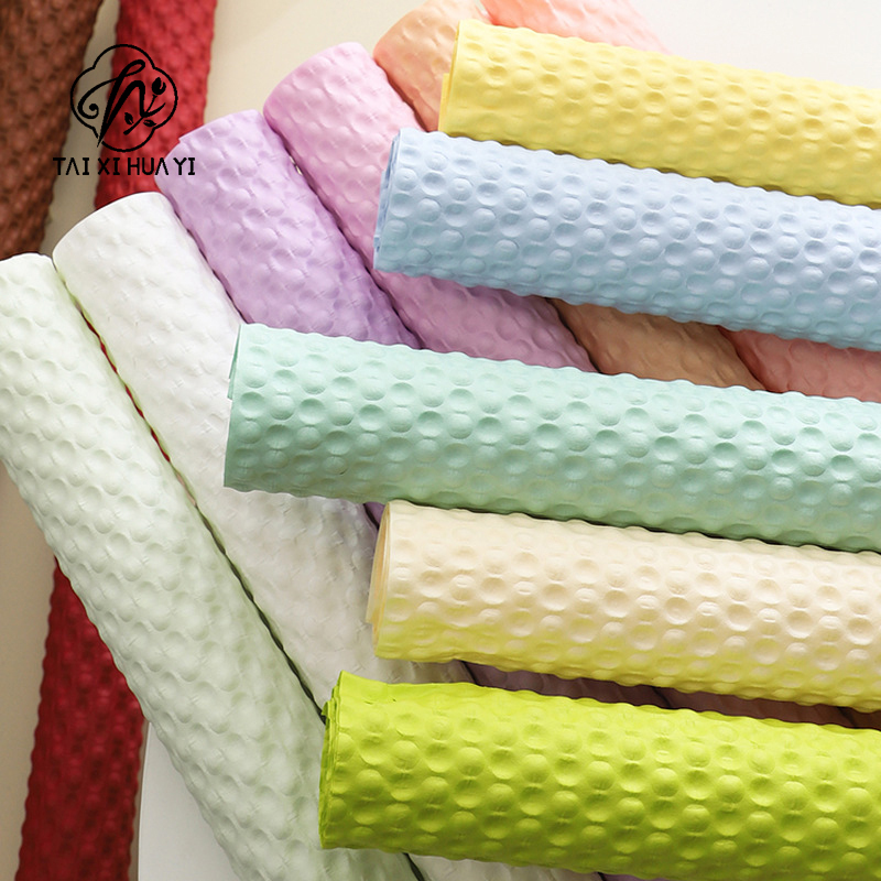 Waterproof cream puff paper with three-dimensional embossed and thickened decorative paper