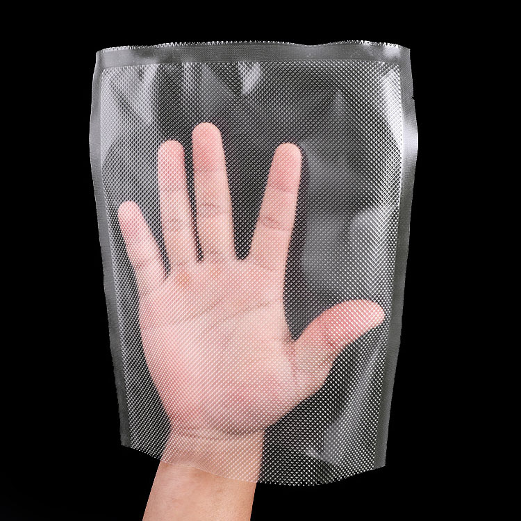 custom printed size clear embossed vacuum seal bags