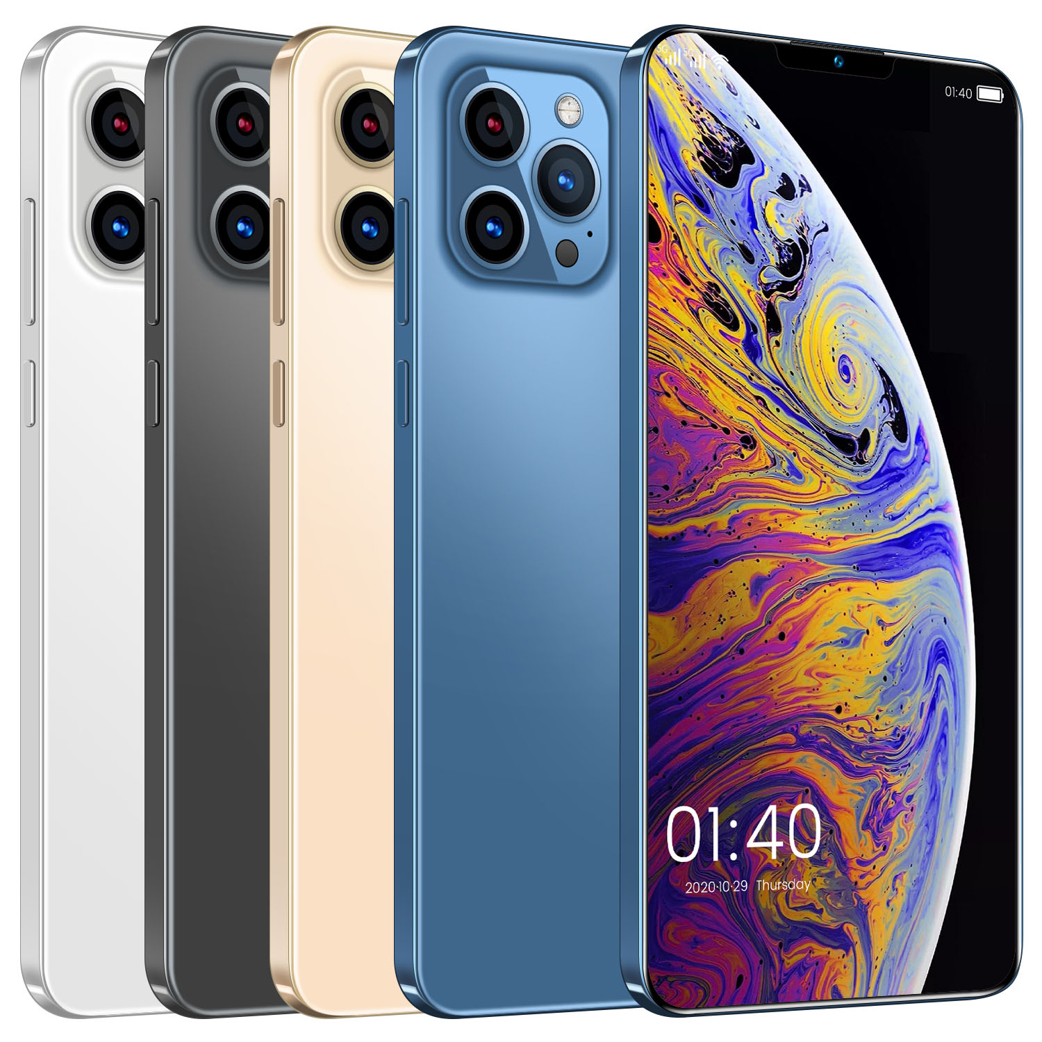 Онлайн-заказ телефона Phone12 Pro Max, 6,7 дюйма, 12 Гб + 512 ГБ, высокая производительность, изысканный внешний вид, новые игровые мобильные телефоны 4G 5G