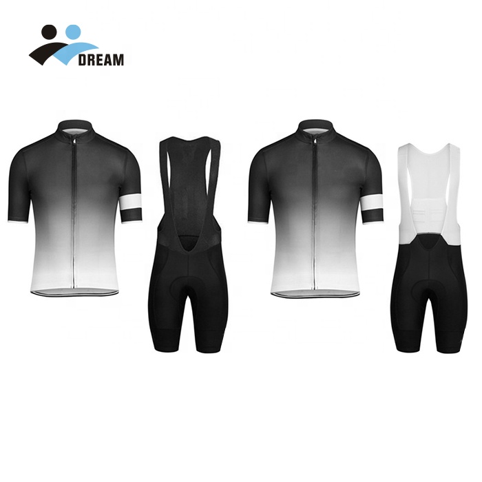 OEM Manufacturer Black Pro Team Bicycle Bike Men Wear Bib Shorts Set Clothing Custom Cycling Jersey