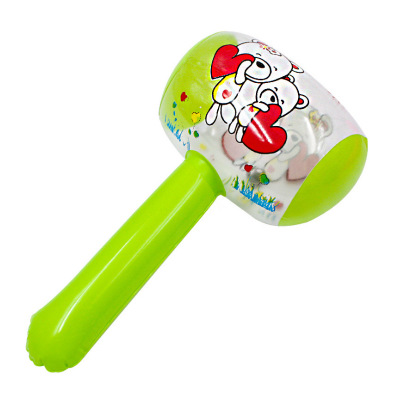 New Hot Cute Cartoon Inflatable Toys Hammer Air Hammer With Bell Kids Children Blow Up Noise Maker Toys