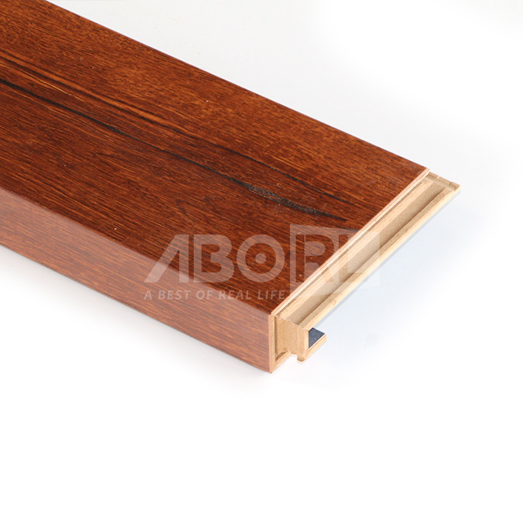 2021 dark walnut wood grain laminate floor cover floor trim for decorate