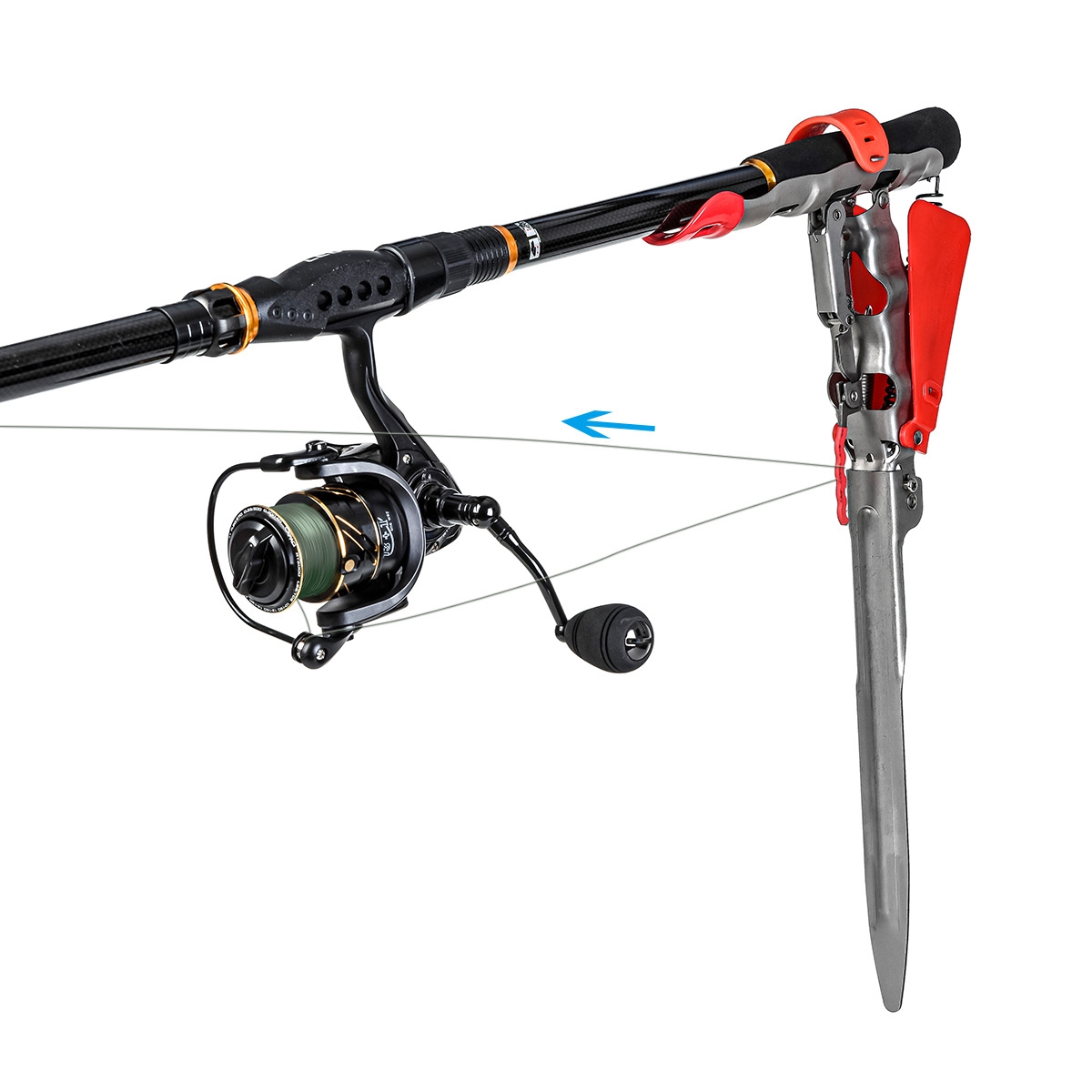 Fishing Rod Holder Equipos De Pesca Double Torsion Spring Automatic Lifting Pole Fishing Stand Stainless Steel Fishing Bracket