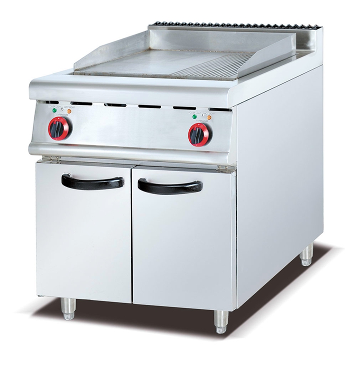 commercial Gas Griddle with Cabinet 1 / 3 Grooved