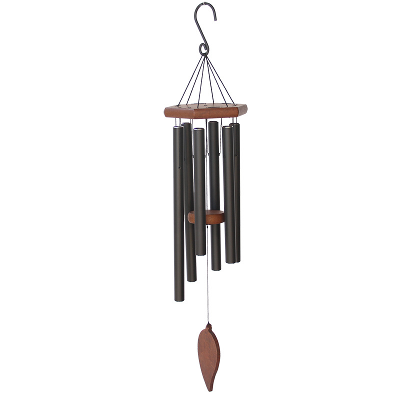 E148 Home Decoration 30 Inch Aluminum Tubes Leaf Pendent Windchimes Outdoor Hanging Decor Musically Tuned Memorial Wind Chimes