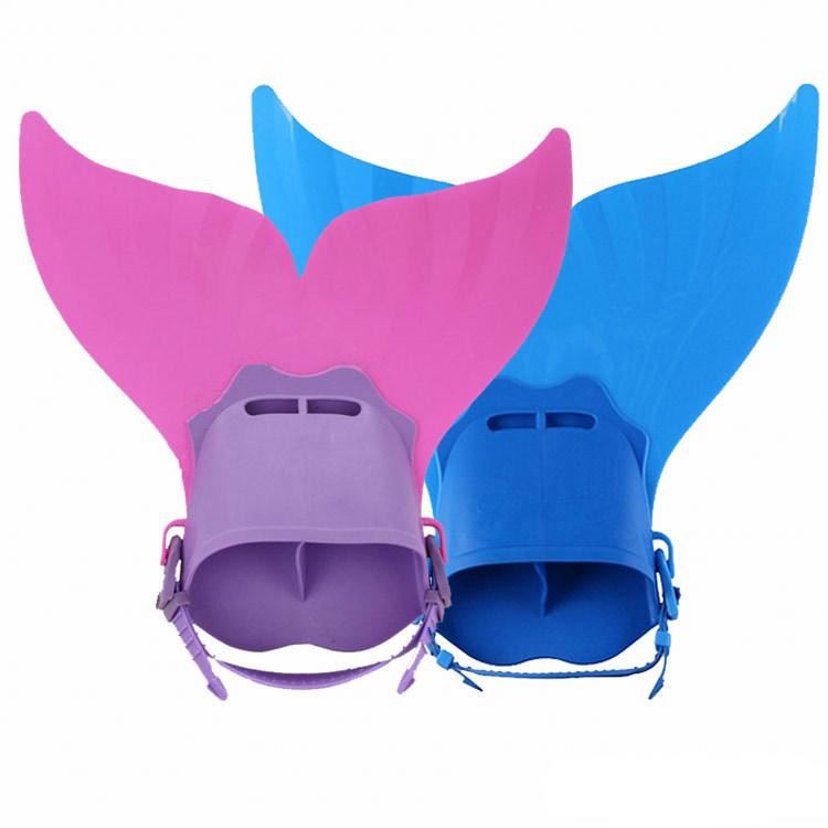 DDA168 Kids Mermaid Tail Fins Foot Siamese Flippers Diving Swimming Fins Children's Adjustable Monofin Mermaid Foot Flippers