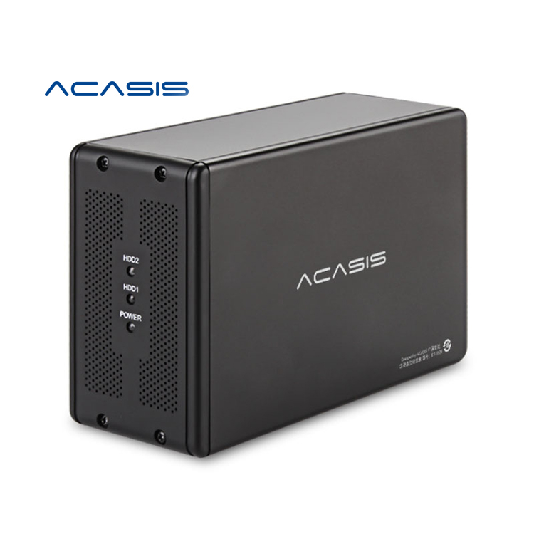 Acasis 3,5-жесткий диск SATA последовательный порт жесткий дисковый массив из двух компонентов жесткий дисковый массив шкаф с выдвижными полками для RAID функция данных для настольных ПК матрица