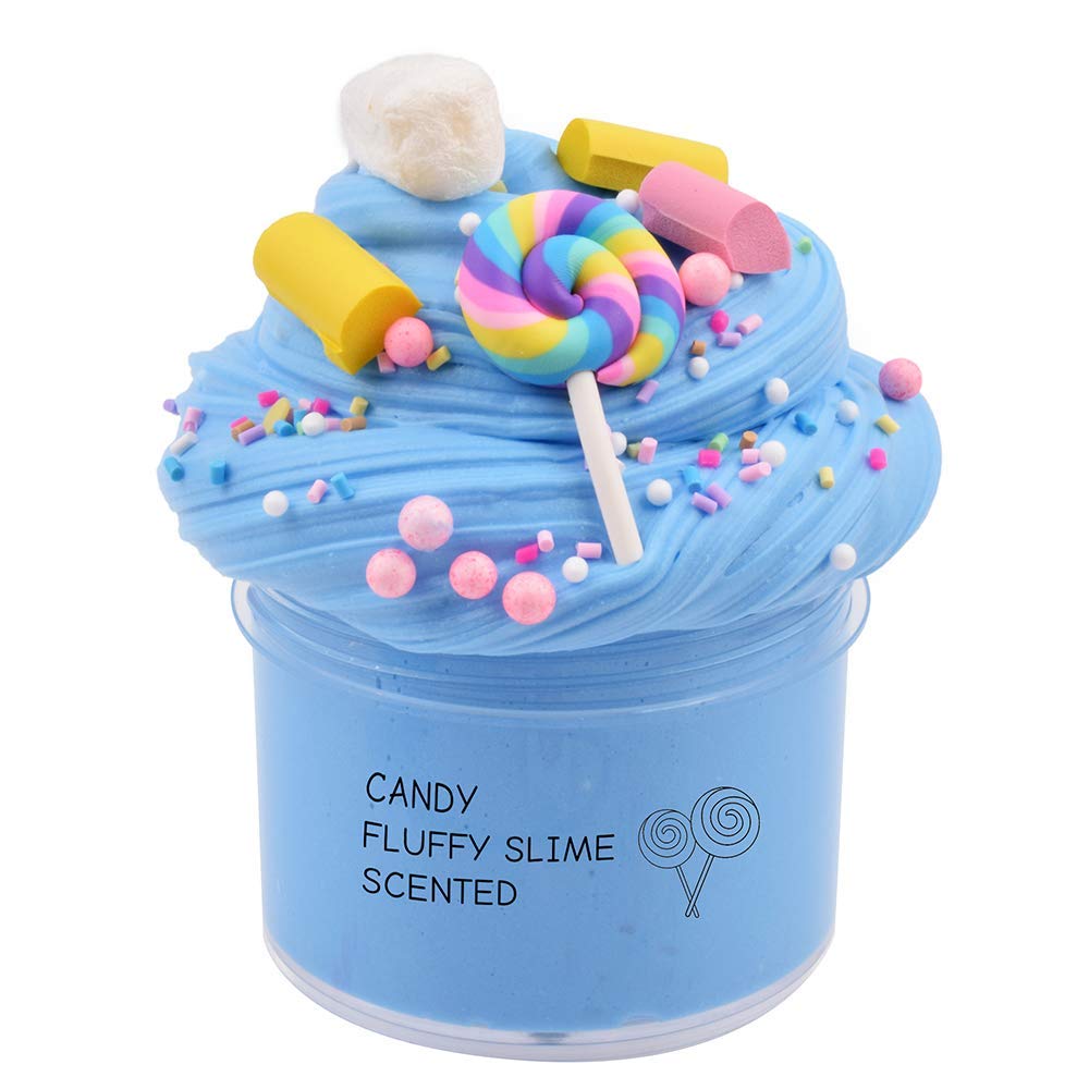 Большой синий единорог пушистый сливочное масло ароматизированный Floam Cloud Slime мягкий эластичный