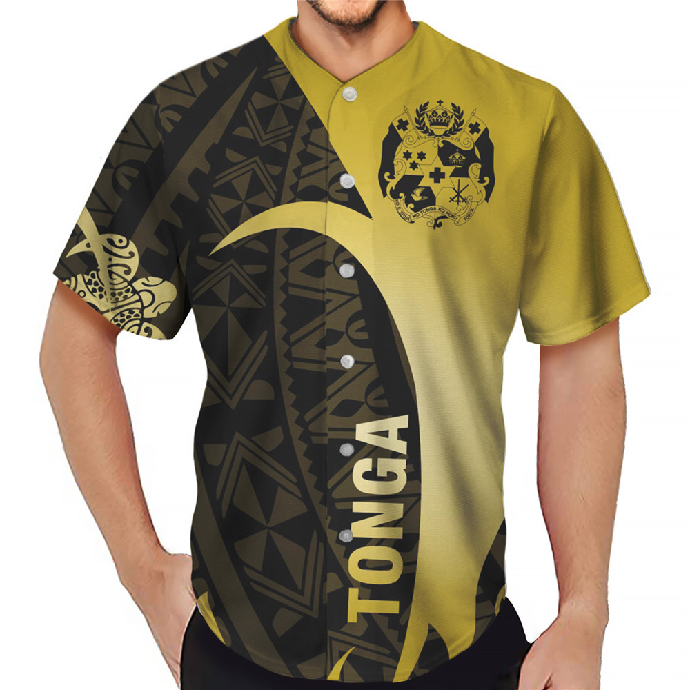Baseball Jersey Tonga Logo Polynesian Tribe Jersey Outdoor Sportswear Hip-hop Street Culture 2021 New Summer Men T shirt