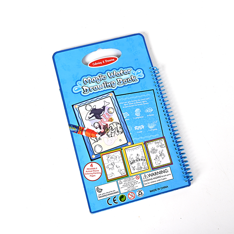 Custom educational a4 a5 reusable children magic water coloring drawing painting book