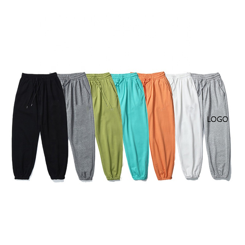 Wholesale manufacturer fashion 100% cotton Pant French terry Street pants Custom Logo long pants men sweatpants