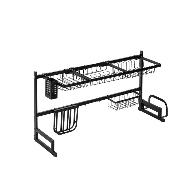 Factory Direct Over The Sink 85cm Stainless Steel Over the Sink Dish Drying Rack Dish Drainer Rack Kitchen Storage