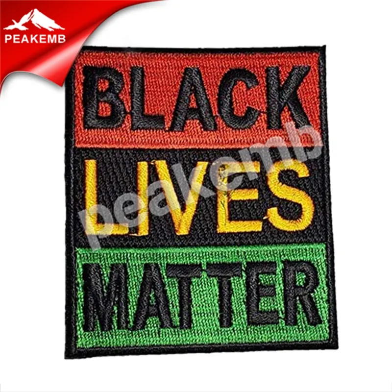 Factory supply high quality Black Lives Matter embroidered patch