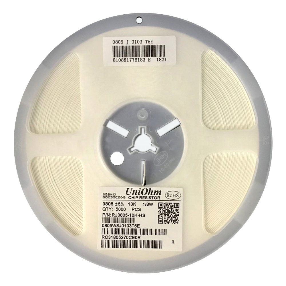 Чиповый резистор 10kOhm 5% 0805 Res 0805W8J0103T5E UNI-ROYAL 10K 1/8W 100ppm/C 0805