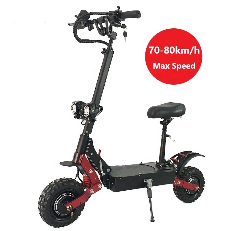 OEM off-road electric scooter 11 inch big wheel Powerful 5600W long range 70km dual motor suspension off road electric scooters