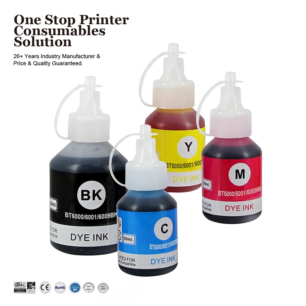 INK-POWER BTD60 BTD60BK BT5000 BT6000 BT5009 Premium Color Compatible Bottle Water Based Refill Ink for Brother DCP-T300