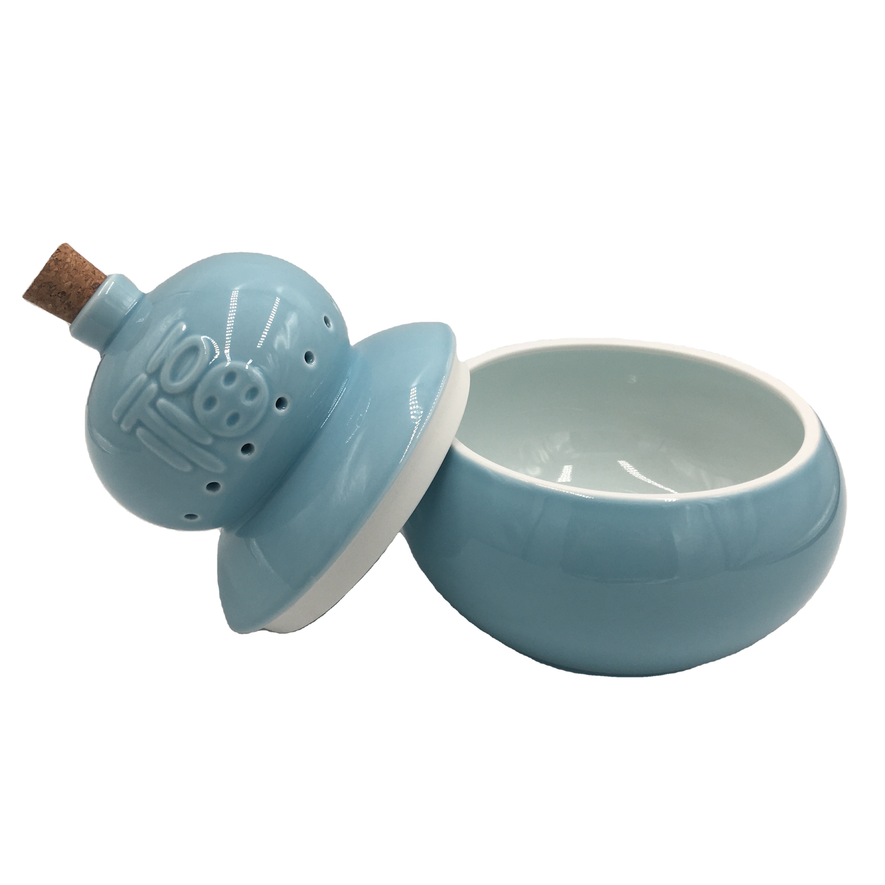 2021 new style creative blue gourd shape ceramic tableware for dry ice spray