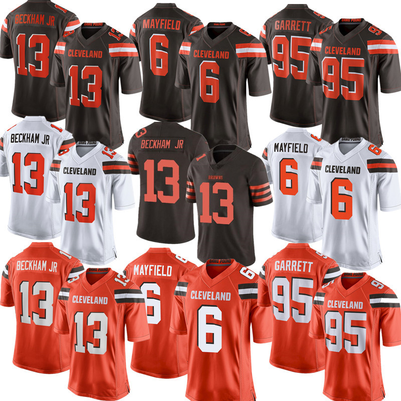 New Browns 13 # becкхэм JR 6 # MAYFIELD Legend II Регби Джерси
