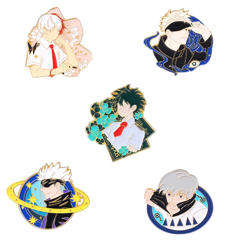 Anime Figures Creativity Cool My Hero Academia Figure Enamel Pins Badge Brooch Bag Collar Lapel Jewelry