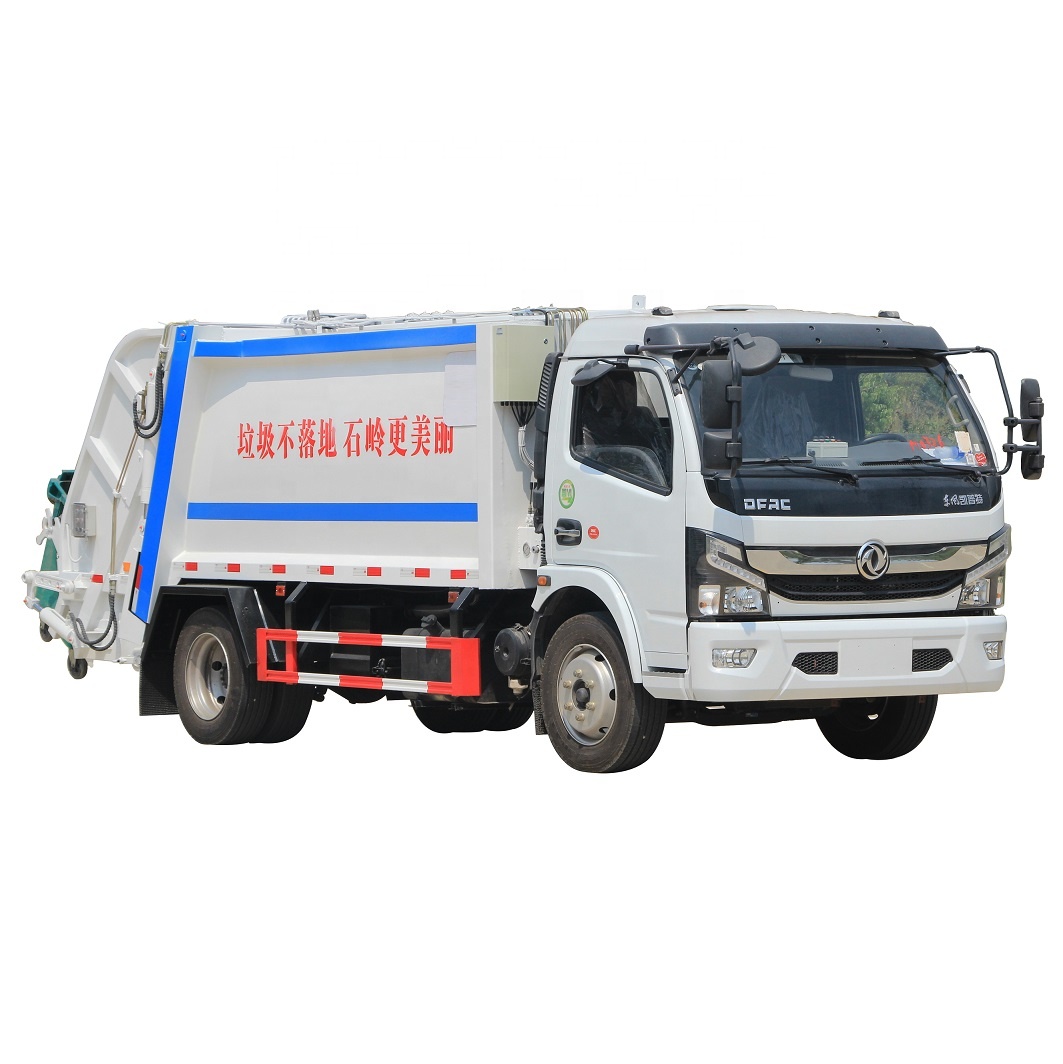 Гидравлический мусоровоз DONGFENG с контейнером для уплотнения и задней погрузкой, объем 8 куб. М
