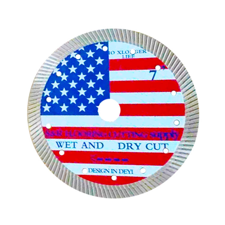 115mm Deyi 115-180mm Hot pressed super thin turbo cutting disc diamond turbo saw blade for granite ceramic tile marble