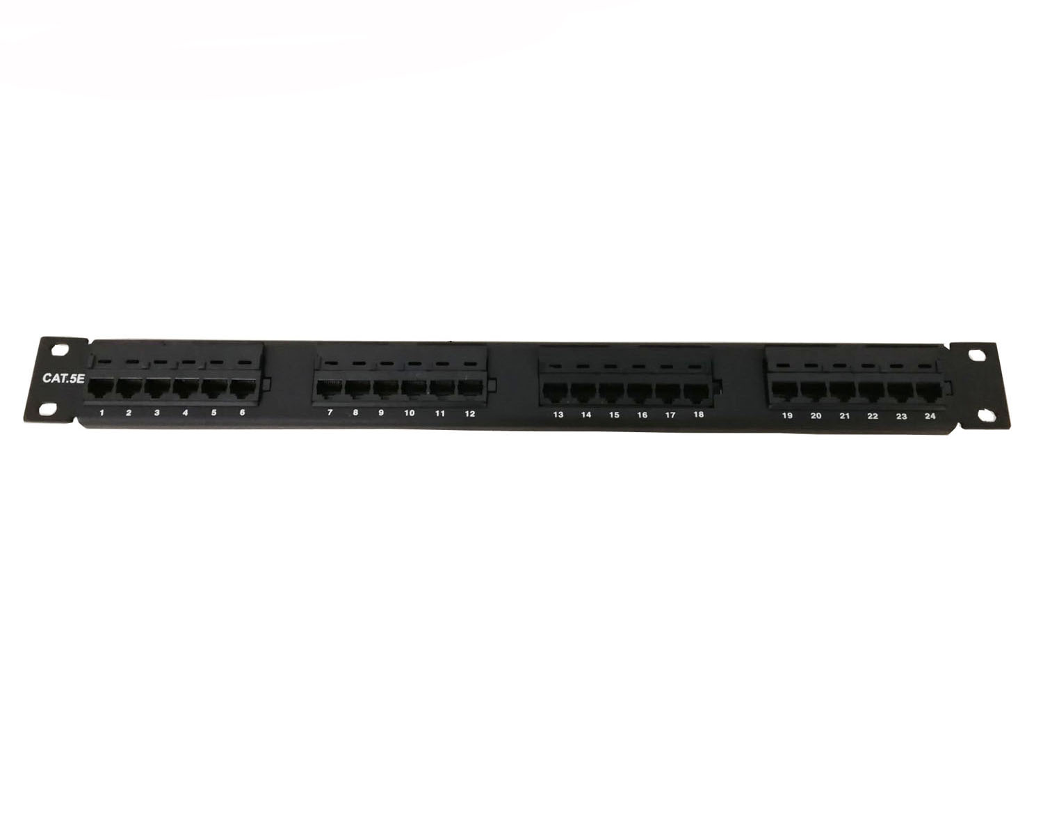 19 дюймов 1U UTP 24 порта Cat5e патч-панель с задней панели