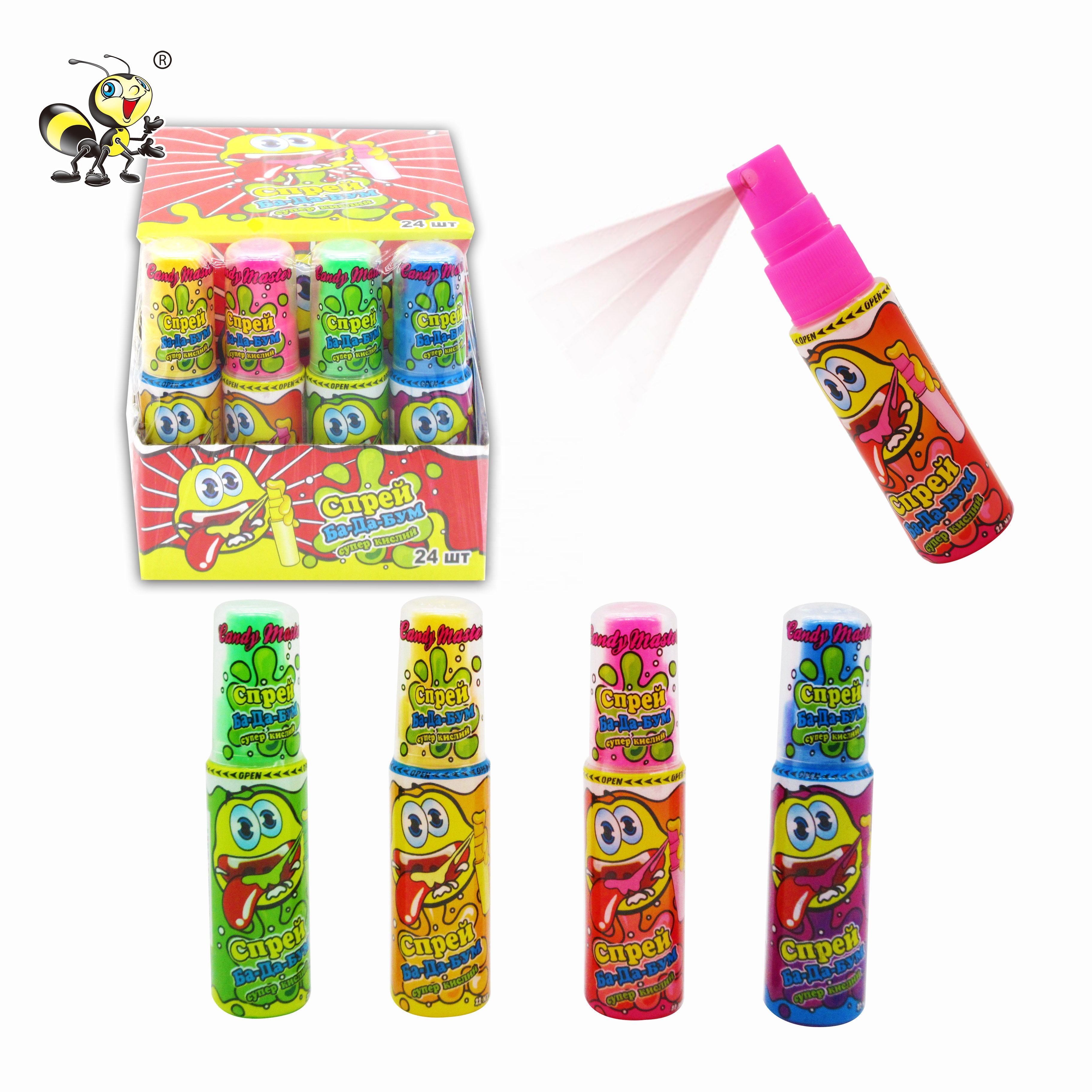 Wholesale Price bottle sour fruity spray candy liquid