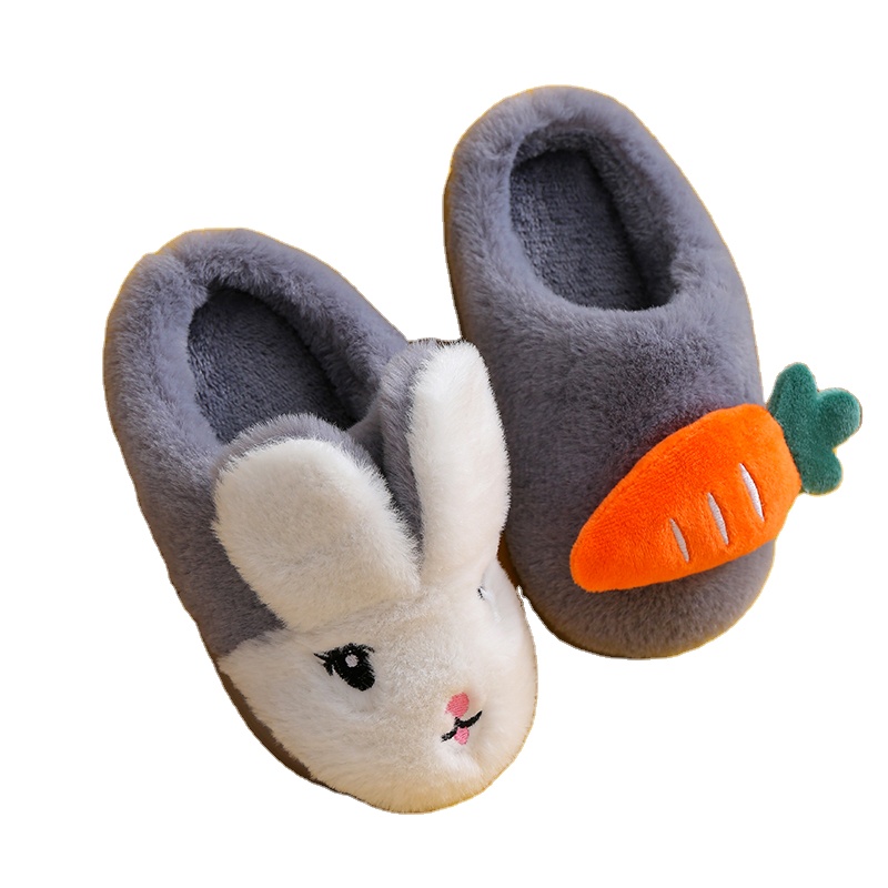 Manufacture Wholesale Baby Sandalia Plush Upper TPR Sole Slippers For Boy Kids Kids Teddy Bear Slippers Plush Kids Sandals Girls