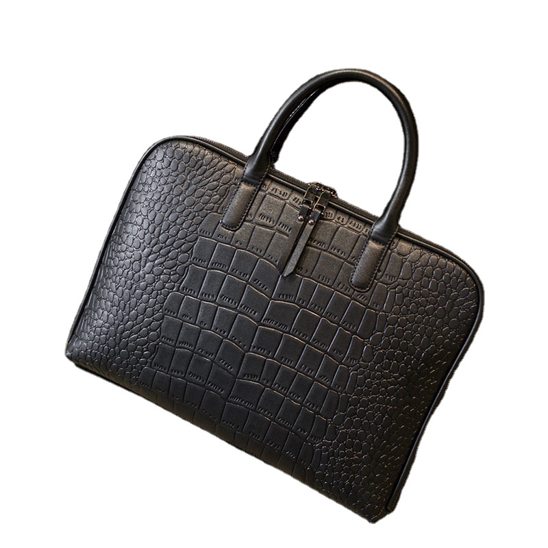 Qetesh Women's Briefcase Leather Handbag Laptop Bag Shoulder Office Bags
