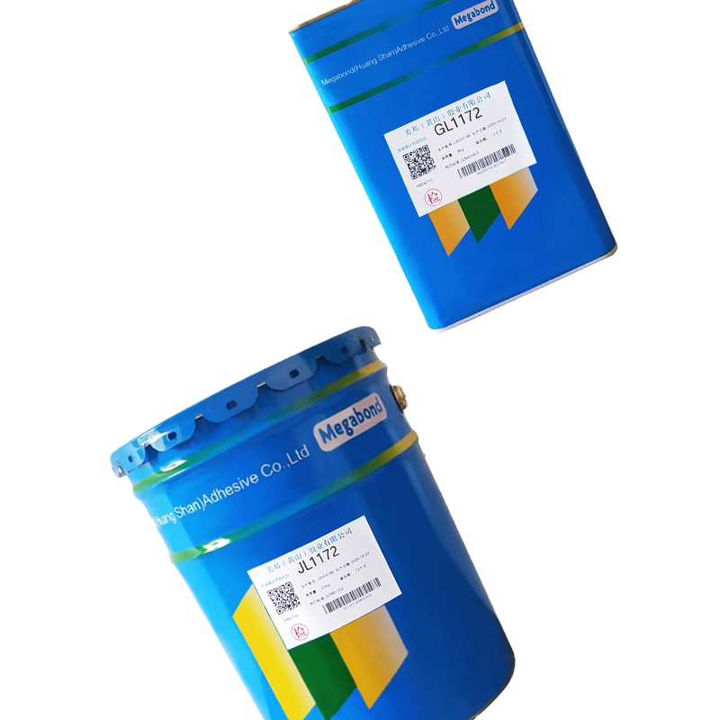 Solvent borne adhesive given as 1:1 mixture ration between resin and hardener for flexible packaging lamination