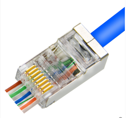 Разъемы RJ45 8P8C EZ cat6A с позолотой 15U Cat6A shield EZ