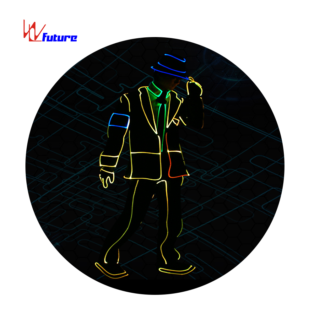 michael jackson costume DMX wireless led light clothing suite