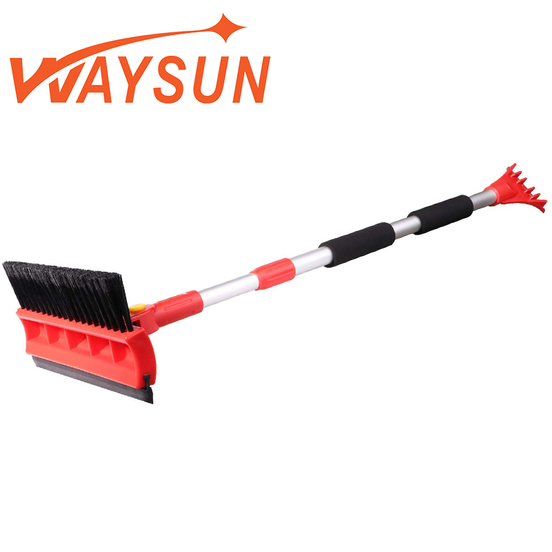 WAYSUN алюминиевая телескопическая ручка для чистки автомобиля щетка для снега со скребком для льда